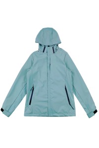 訂製女裝登山服  訂購防風防水拉鏈袋口 衝鋒衣供應商 SKJ082